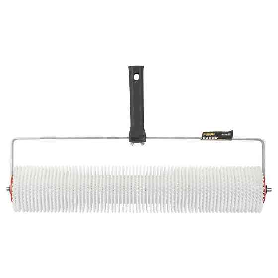 Валик игольчатый аэрационный для наливного пола 80×400мм с ручкой (рамкообразная) белая иголка SIGMA (8313611) Киев