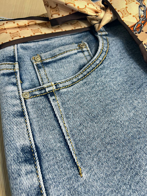 Шорти жіночі джинсові Moss 513 бермуди з високою посадкою і поясом-хусткою блакитні, блакитний, З2, 32, 86 см, 122 см Київ - фото 12