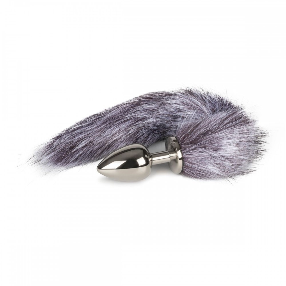 Анальная пробка метал с хвостиком Fox Tail Plug Easy Toys, Размер L Sex Aura Киев - изображение 1