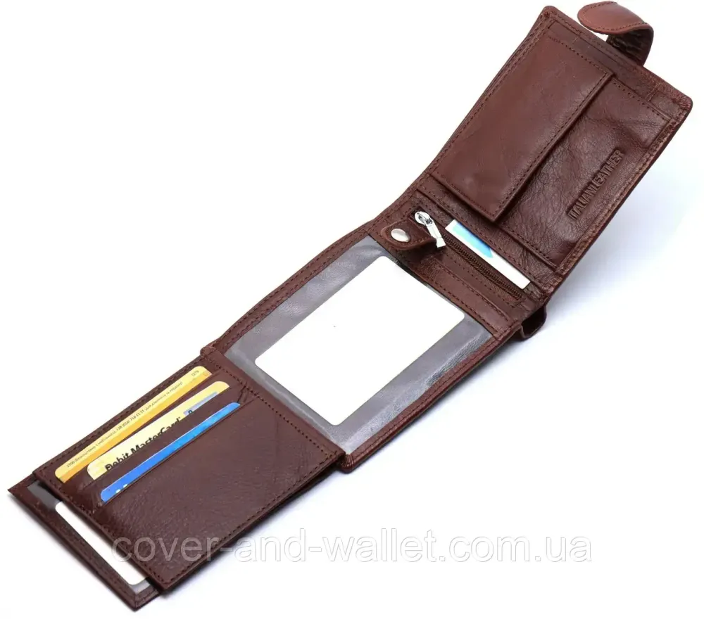 Качественный мужской кожаный кошелек с блоком для документов ST Leather Киев - изображение 7