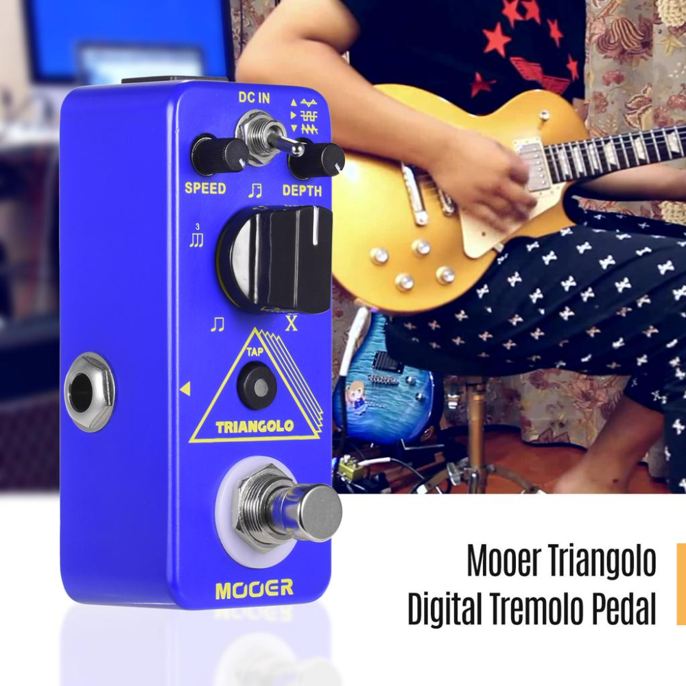 Гітарна педаль Mooer Triangolo MTR3, аналогове Tremolo, 3 форми хвилі, True Bypass, металевий корпус Київ - фото 4