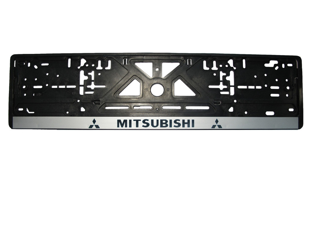 Рамка номерного знаку Mitsubishi пластик чорна 1шт Киев - изображение 1