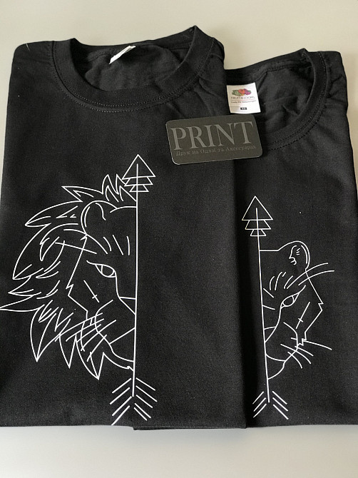 Парные футболки для влюбленных (АРТ ПРИНТ ЛЕВ \ЛЬВИЦА  ) Черновцы - изображение 2