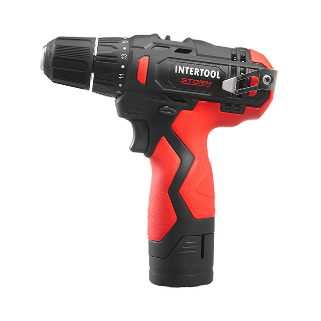 Дриль-шурупокрут акумуляторний, 12 В, 30 Nm, 0-350/0-1300 об/хв, патрон 0,8-10 мм, 2,0 Аг INTERTOOL WT-0310 Киев - изображение 3