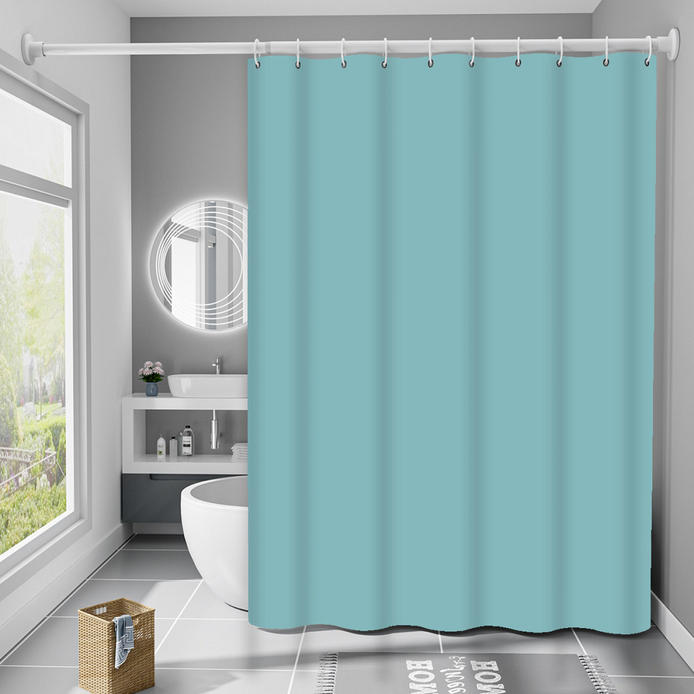 Шторка для ванны из полиэстера водонепроницаемая Bathlux 180x180 см с кольцами, занавеска для ванной комнаты Каменец-Подольский - изображение 1