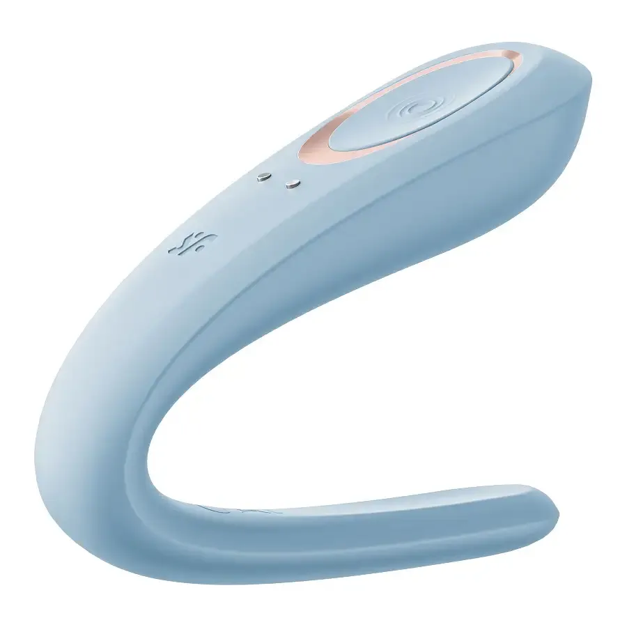Вібратор для пар Satisfyer Double Classic Light Blue з одним моторчиком Львів - фото 2
