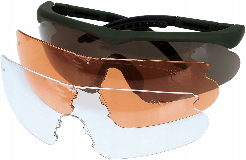 Тактичні Окуляри захисні з 2 змінними лінзами + чохол Swisseye "Raptor" (10163) Olive Нововолинськ - фото 6