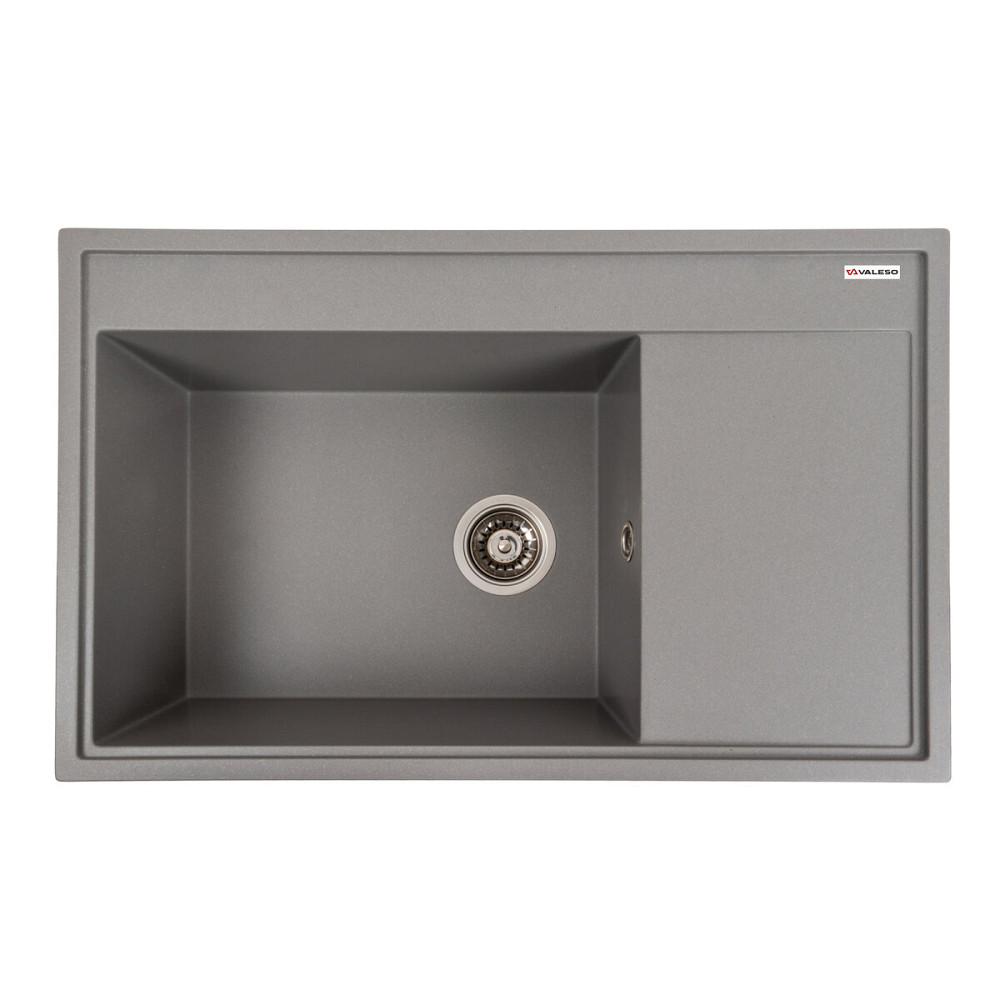 Гранітна мийка для кухні VALESO AZURIT 7950 матова Сірий мусон Коломыя - изображение 1