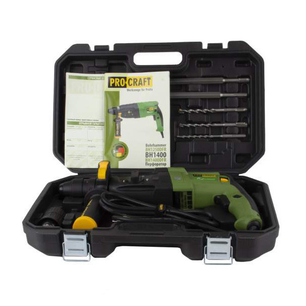 Перфоратор прямий PROCRAFT BH-1400 DFR,Перфоратор для будинку  790 Вт,Перфоратор професійний 3 Дж в кейсі Львів - фото 10