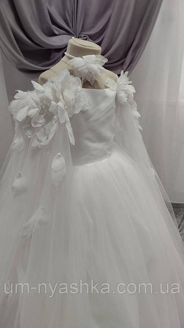 Длинное белое платье на рост 130-146 Кривой Рог - изображение 3