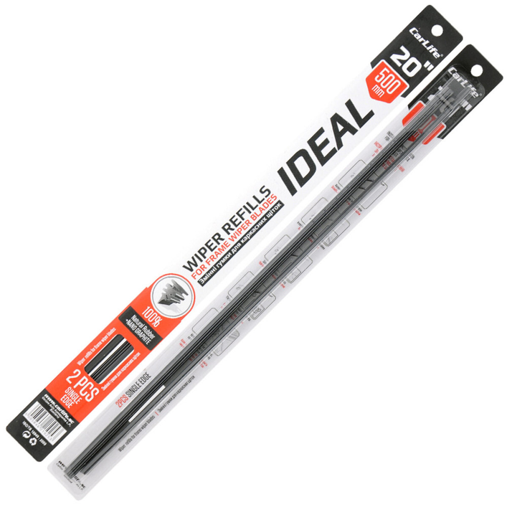 Змінні гумки CarLife SINGLE EDGE 20/500мм без метал.направляючих Київ - фото 1