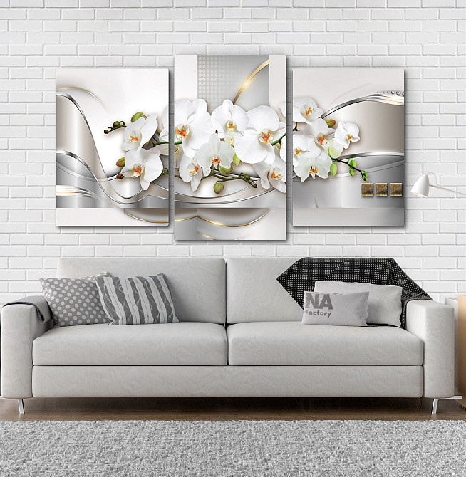 Модульна картина Квіти Абстракція Орхідея (53х100 см) Art-219_3 100х150 см Київ - фото 2