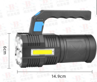 Ручной аккумуляторный фонарь BL-X509-4LED+COB с USB и боковым светом TORCH BL-X508 Киев