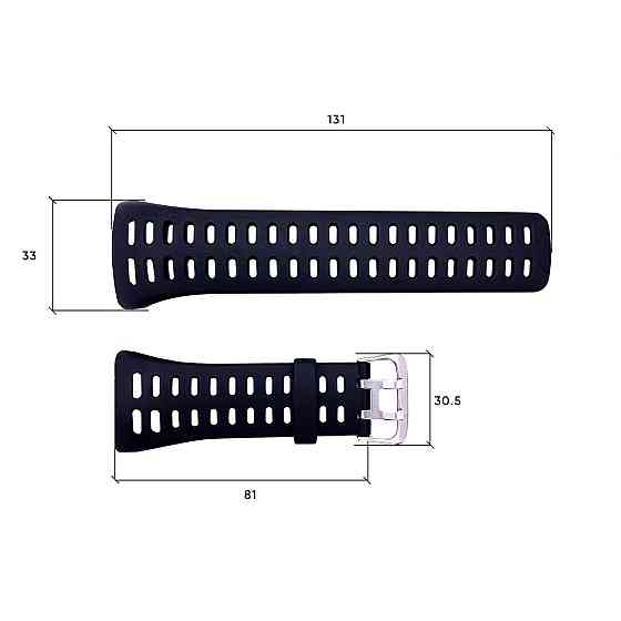 Ремешок для часов Skmei 1251/1250/1360/1167BK Black SBR Киев