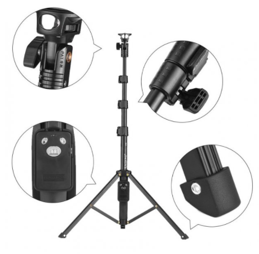 Телескопічний штатив монопод Yunteng VCT-1388 Селфи палиця для камери телефону (Чорний) Вінниця - фото 10