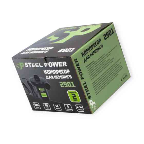 Компрессор для кемпинга steel power 12в, 50w, 280л (лодка, матрас) Мукачево