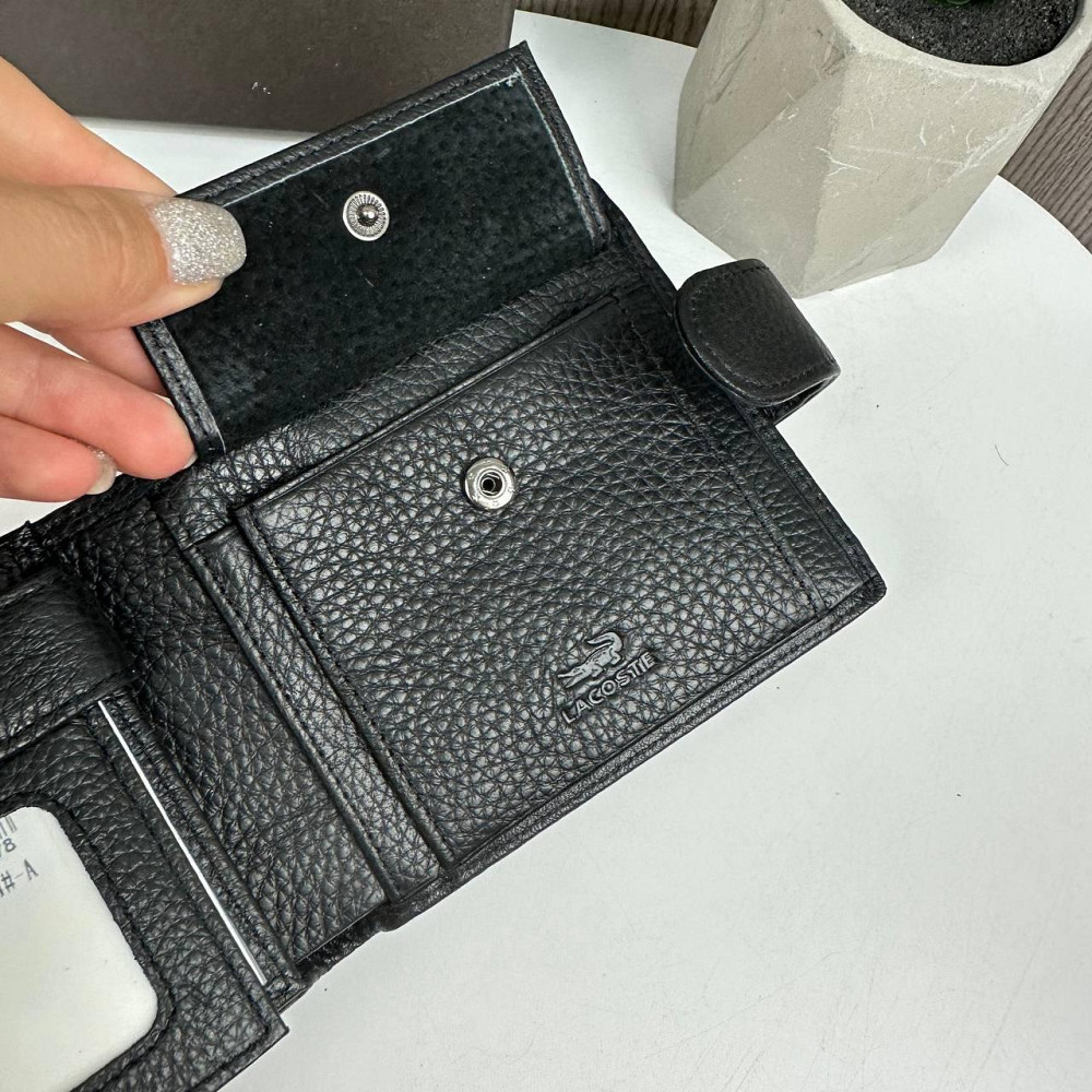 Великий шкіряний чоловічий гаманець портмоне Lacoste люкс якість, клатч для чоловіків стиль Лакоста ( 25300 ) Харьков - изображение 9