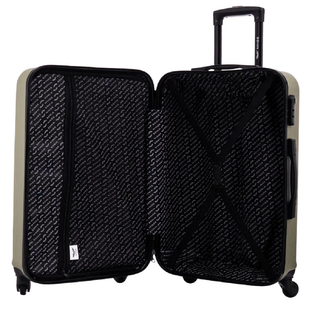 Валіза пластикова WINGS HRR01 велика 75 см шампань Київ - фото 10