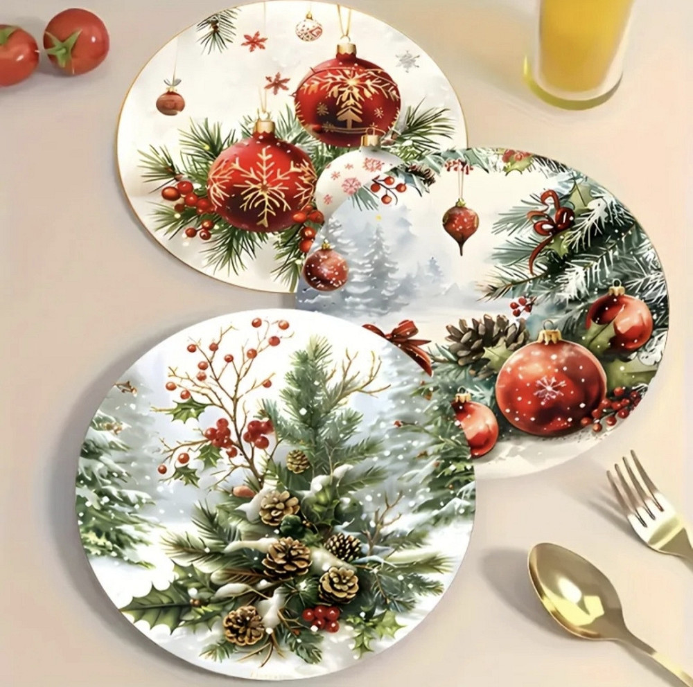 Комплект різдвяних підставок під чашки 6 шт №7 Смела - изображение 4