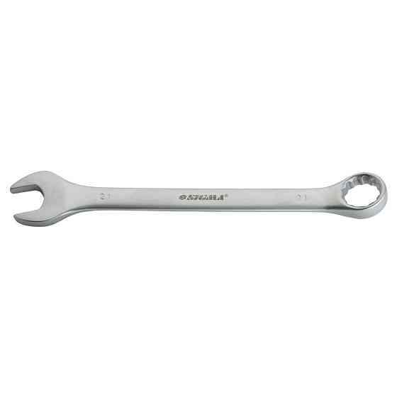 Ключ рожково-накидный 21мм CrV satine с подвесом SIGMA (6021661) Ровно