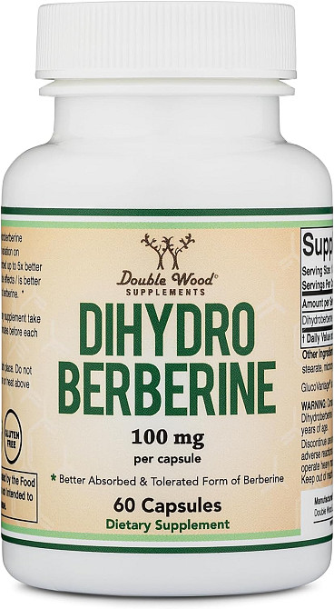Дигидроберберин Double Wood Supplements Dihydroberberine 100 mg 60 capsules Луцк - изображение 1