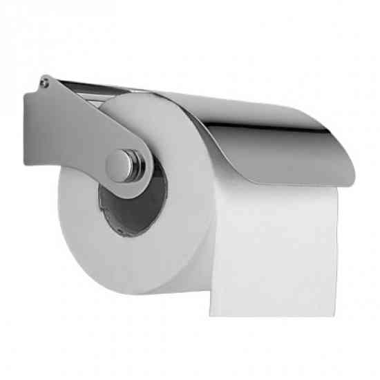 Тримач для туалетного паперу металевий сріблястий Вінниця