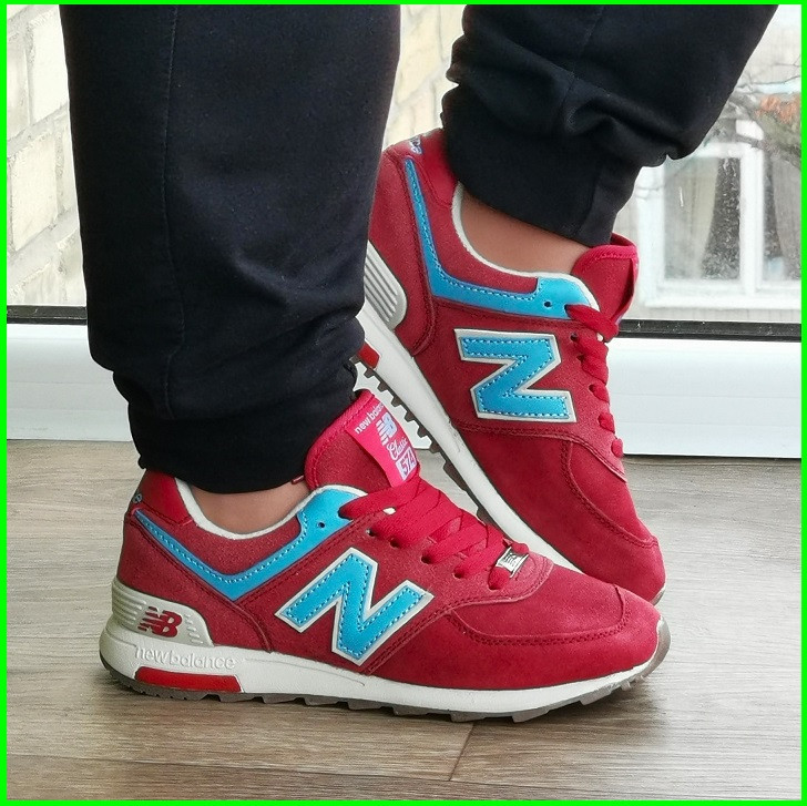 Красные Кроссовки New Balance 574 Женские Мужские Замшевые Бордовые Нью Баланс (размеры: 36,37,38,39,40) Днепр - изображение 4