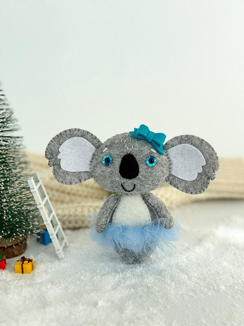 "Новорічна ялинкова прикраса з фетру ручної роботи - Коала (дівчинка) Київ - фото 7