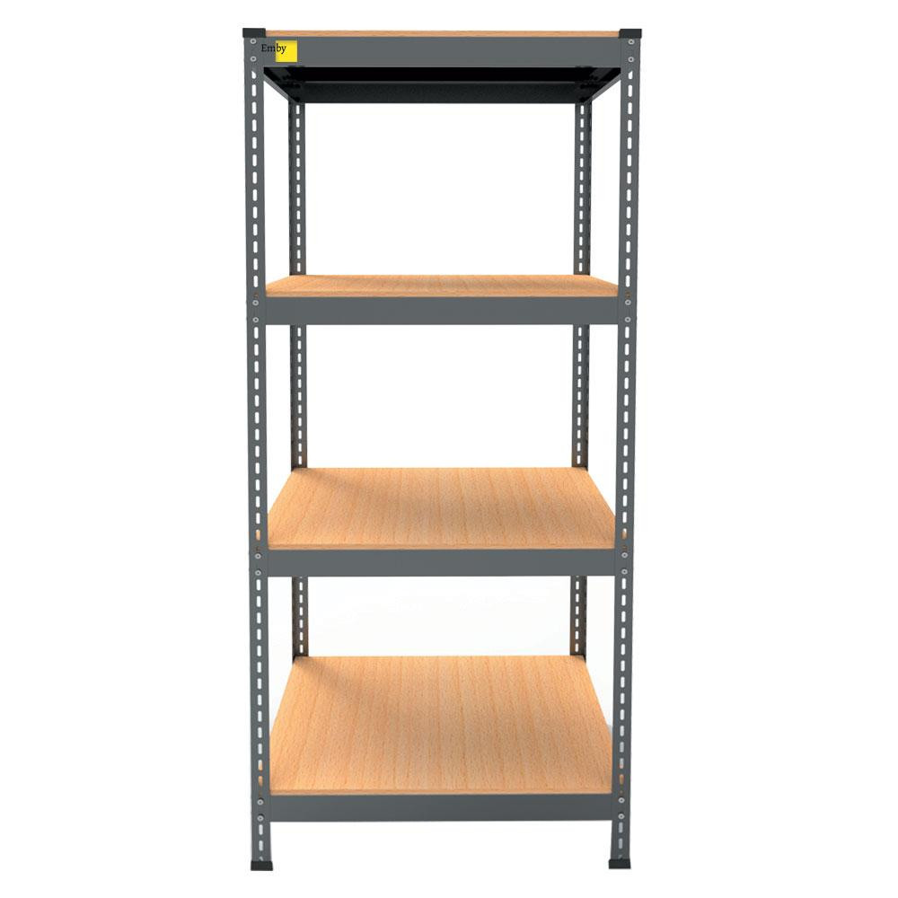 Металевий стелаж Emby Light Series (розмір 1500х900x600мм) 4 полиці ДСП до 100кг Чорний Київ - фото 2