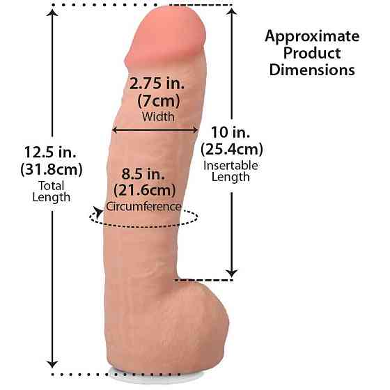 Фалоімітатор Doc Johnson The Realistic Cock ULTRASKYN - 12 Inch Hung with Balls Vanilla Sex Aura Київ