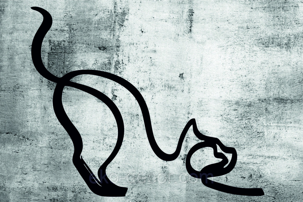 Декоративное настенное Панно «Кот» Декор на стену 110*89 см, Черный Киев - изображение 5