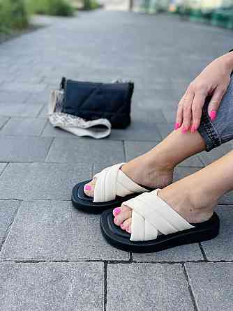 teona Шльопанці жіночі TEONA 265 бежеві (літо, шкіра натуральна) (5248) Коломия