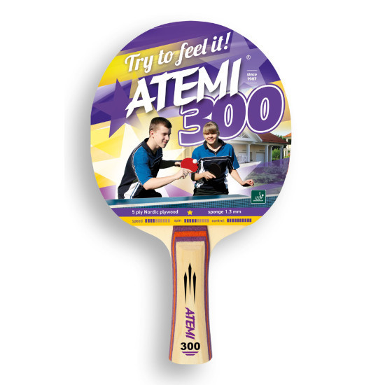 Ракетка настольный теннис Atemi 300 Вишнёвое - изображение 1