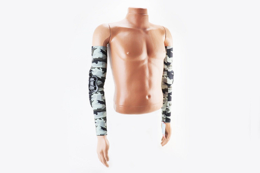 Налокітники захисні (пластик) із камуфляжним сонце захисним рукавом к-кт 2шт, Чорні Київ - фото 1