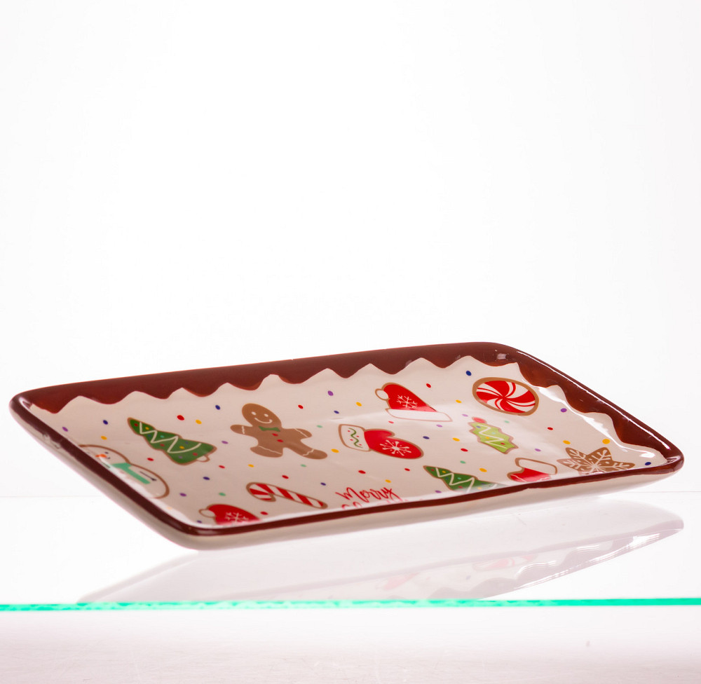 Yiwu Блюдо сервірувальне новорічне для закусок Merry Christmas 34×14×2 (см) блюдо прямокутне рі Коломия - фото 2