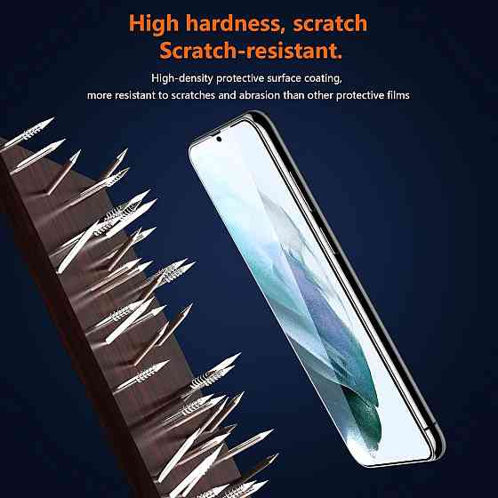 [2+2 шт.] Защитное стекло для экрана QUESPLE 2 шт для Samsung Galaxy S21 и 2 шт. защитных стекла для объектива камеры Днепр