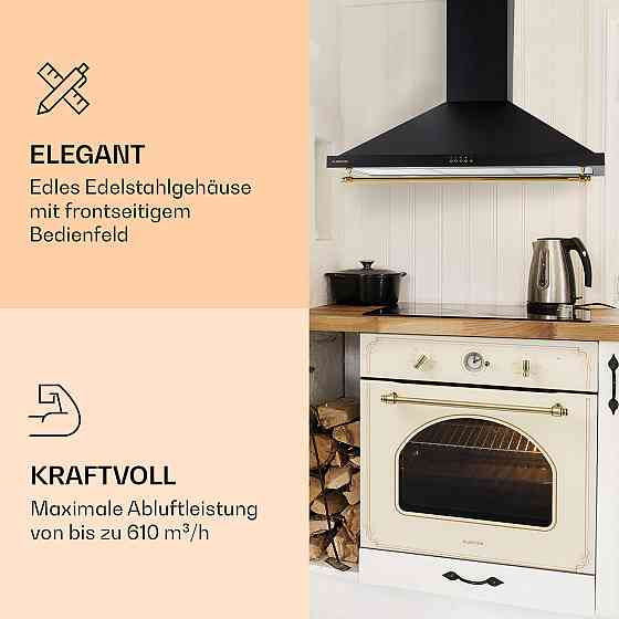 Вытяжка Montblanc 90 610 м³/ч 165 Вт 2x1,5 Вт Светодиодная планка Черный (Германия, читать описание) Ровно