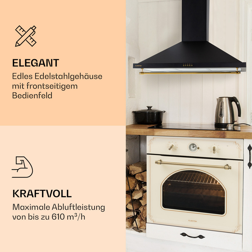 Вытяжка Montblanc 90 610 м³/ч 165 Вт 2x1,5 Вт Светодиодная планка Черный (Германия, читать описание) Ровно - изображение 4