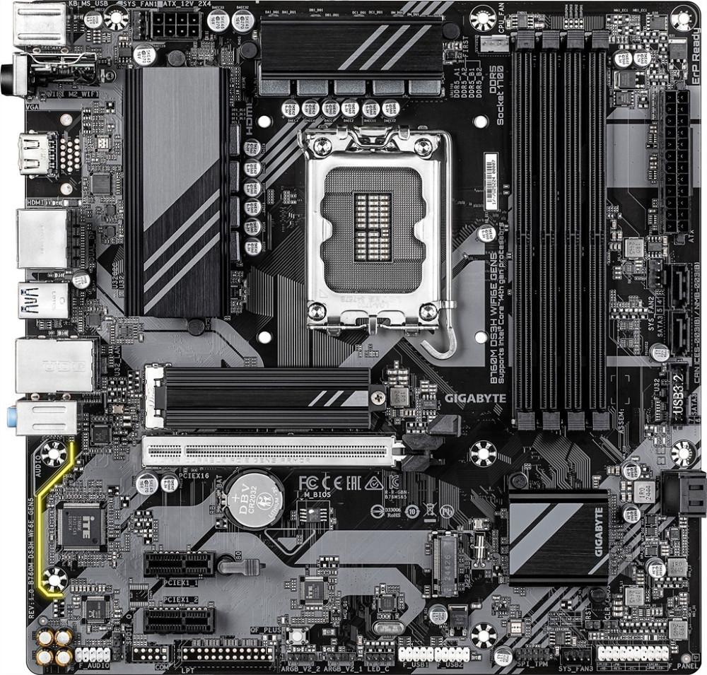 Материнська плата Gigabyte B760M DS3H WiFi6E Gen5 Socket 1700 ( 23491 ) Харьков - изображение 5