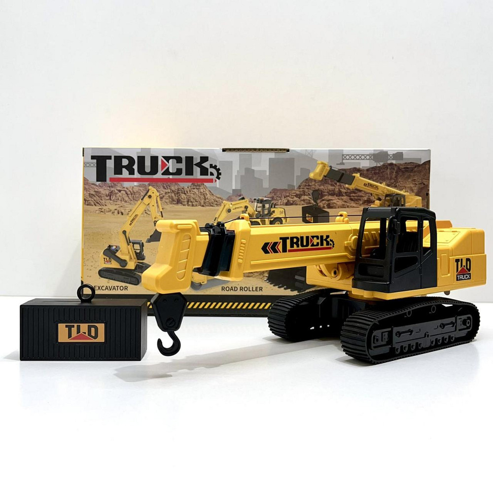 Кран спецтехніка звук світло рухомі деталі 32см Жовто-чорний (584-1-2) Чернігів - фото 3