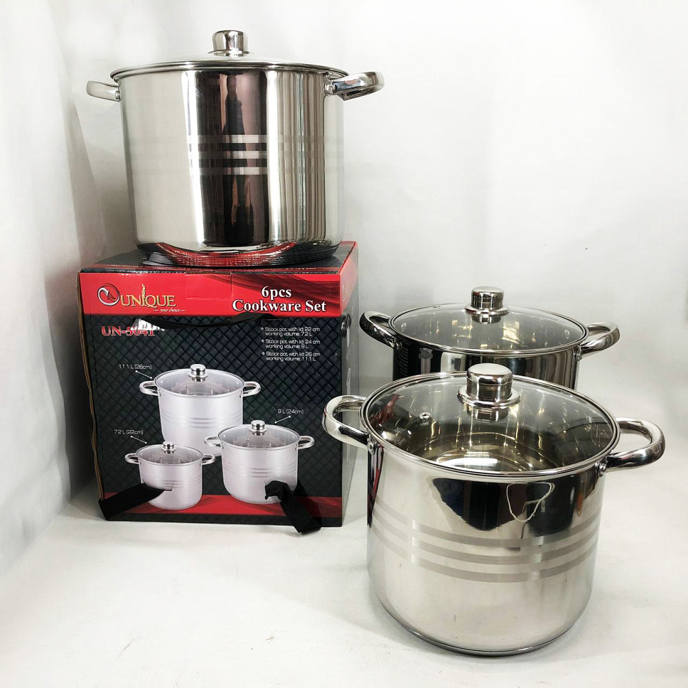 Збірний набір каструль, Комплект металевих каструль Набір для електроплити RJ-63 Львів - фото 2