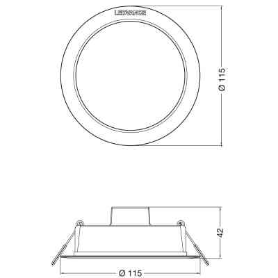 Светильник LEDVANCE DL IP44 DN 115 8W 840 WT (4058075702967) Винница