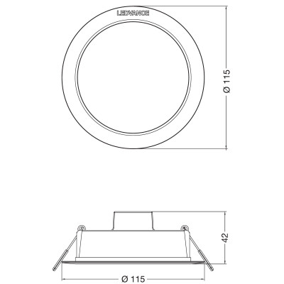 Світильник LEDVANCE DL IP44 DN 115 8W 840 WT (4058075702967) Вінниця - фото 3
