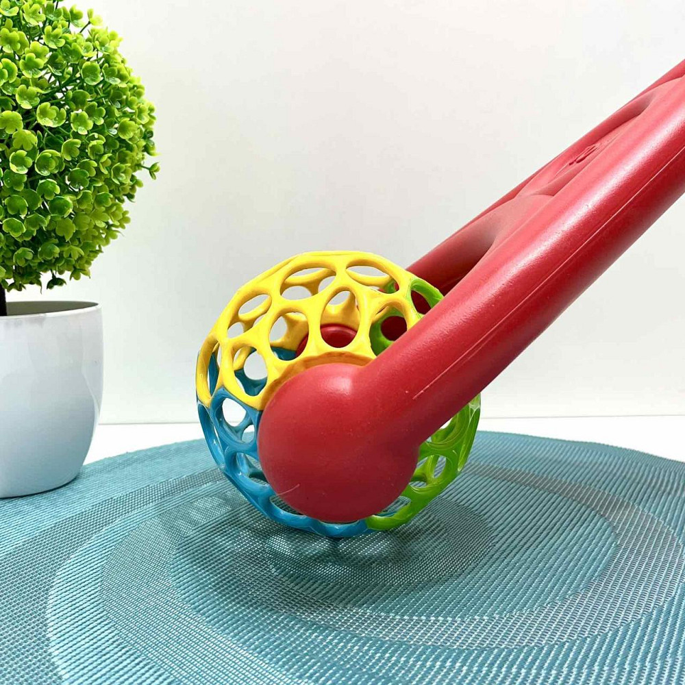 Каталка на палиці іграшка-каталка з кулькою брязкальцем Червона (3502) Чернігів - фото 4