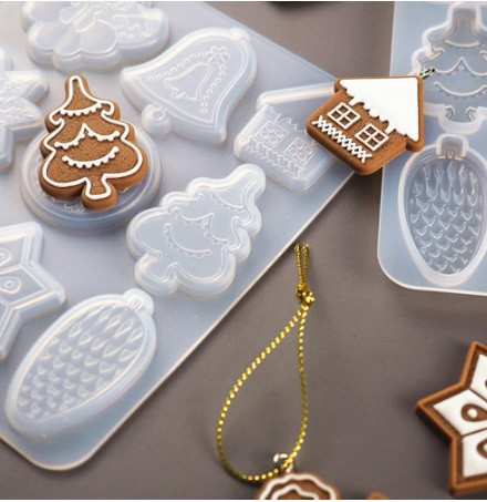 Молд новогодний 12 на 13 см серый Киев - изображение 3