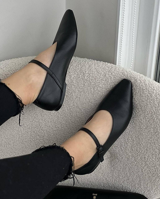 SANTINI Балетки жіночі SANTINI чорні натуральна шкіра 38р.39р.40р. (PA73-11) Коломыя - изображение 4