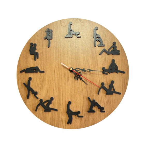 Настенные часы, деревянные часы в спальню с бесшумным механизмом 