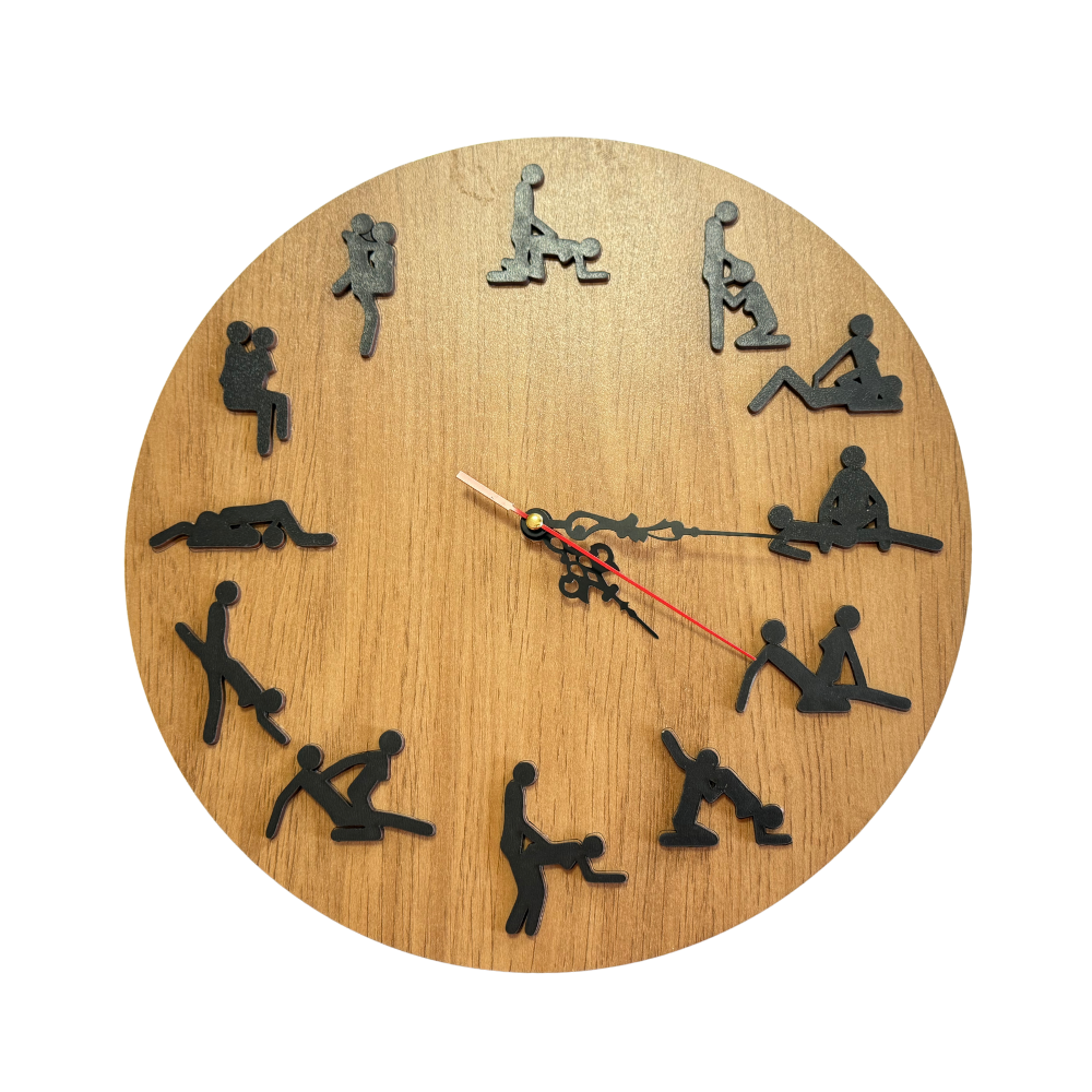 Настенные часы, деревянные часы в спальню с бесшумным механизмом 