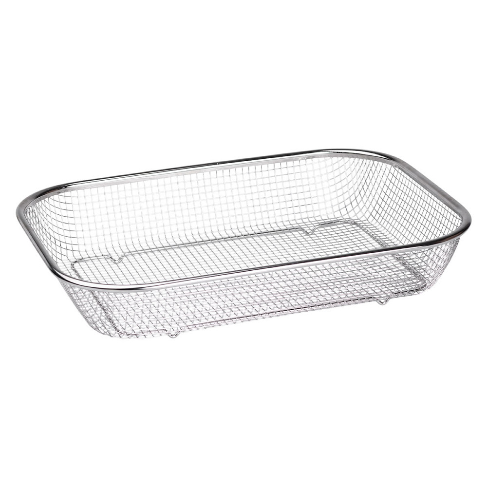 Сито-кошик для миття овочів та фруктів 37.5х27.5х6.8 см друшляк з нержавіючої сталі HP-19-23-L Коломия - фото 4