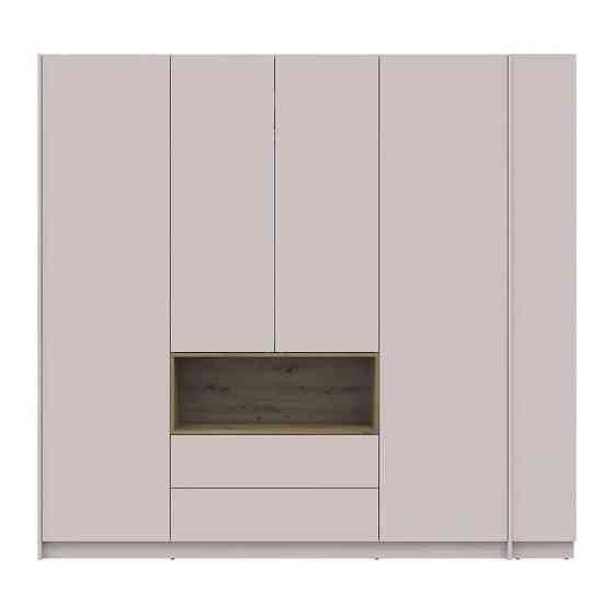 Шкаф для одежды с нишей и этажеркой Doros Дейл Кашемир/Дуб Артизан 4 ДСП 234х52х220 DRS-011728 (44900340) Днепр